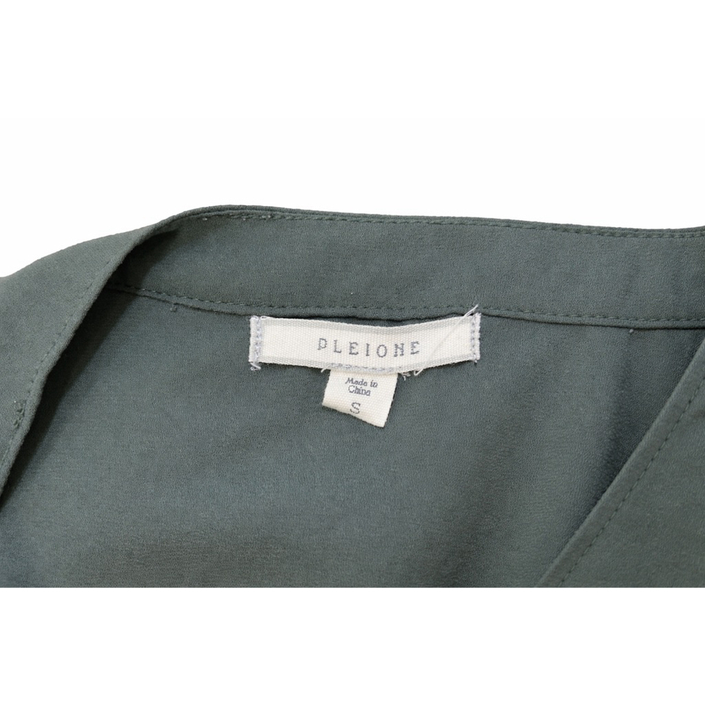 Pleione Green Blouse S - Picture 6 of 7
